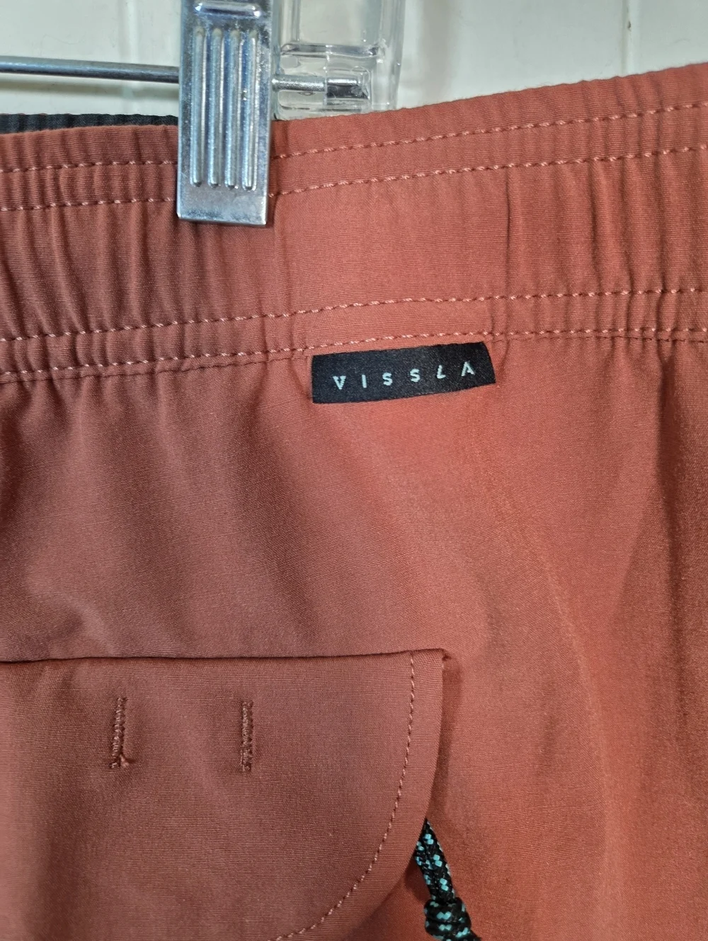 Vissla Solid Sets Ecolastic Board Shorts Brick Red Coconut Poly Ethical XXL